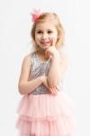 tiulowa sukienka dla dziewczynki detal Frezi róż