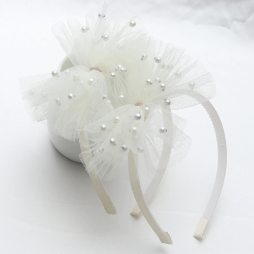 Traka za kosu od tila krem