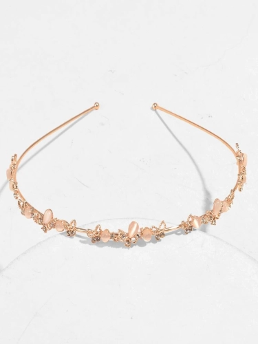 Traka za kosu s kristalima s leptirom