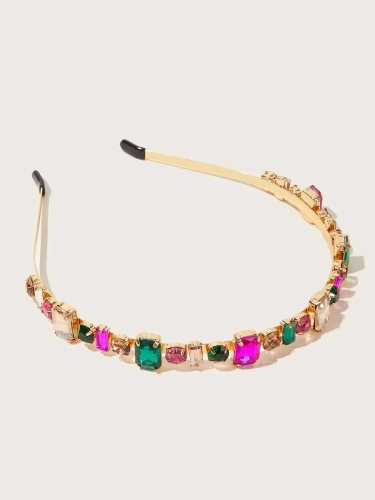 Traka za kosu s kristalima višebojan