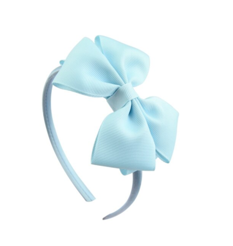 Traka za kosu plava mašna