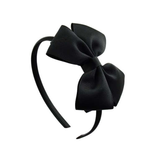 Traka za kosu crna mašna