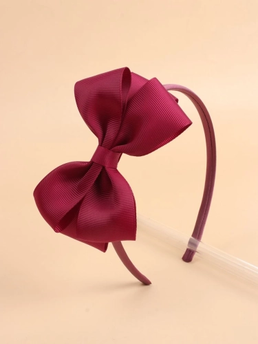 Traka za kosu mašna bordo 