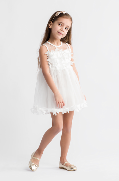 Haljina za djevojčice, Estelle, čarobna elegancija, posebne prigode, til i pamuk, udobnost i elegancija