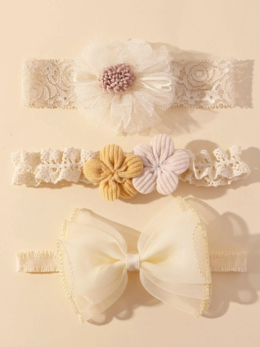 Set od Tri Bež Udobne Trake za Glavu za Djevojčice