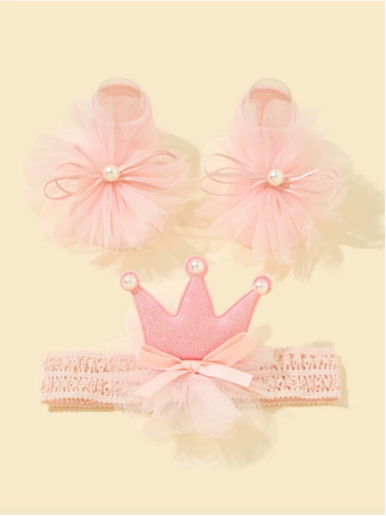 set princeza, čarapice s krunom, til traka za glavu, dječji modni dodaci, elegantne čarapice za bebe, praktičan poklon za bebe, antiklizne čarapice, svečani dodaci za djevojčice, udobnost i stil za bebe