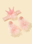 set princeza, čarapice s krunom, til traka za glavu, dječji modni dodaci, elegantne čarapice za bebe, praktičan poklon za bebe, antiklizne čarapice, svečani dodaci za djevojčice, udobnost i stil za bebe