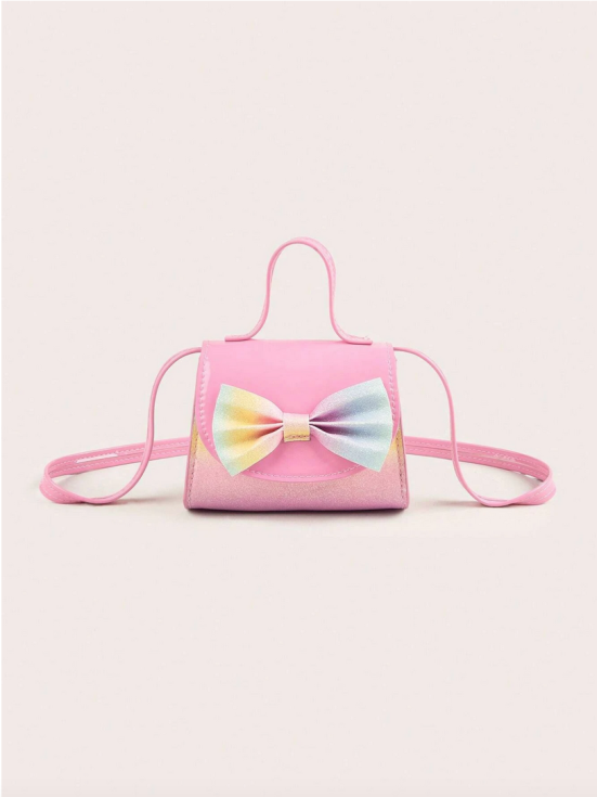 dječja torba, torba rainbow, modni dodatak za djevojčice, torba s mašnom, torba u pastelnim bojama, praktična torba za djevojčice, elegantna torba za djevojčice, torba za svakodnevno nošenje