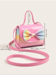 dječja torba, torba rainbow, modni dodatak za djevojčice, torba s mašnom, torba u pastelnim bojama, praktična torba za djevojčice, elegantna torba za djevojčice, torba za svakodnevno nošenje