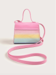 dječja torba, torba rainbow, modni dodatak za djevojčice, torba s mašnom, torba u pastelnim bojama, praktična torba za djevojčice, elegantna torba za djevojčice, torba za svakodnevno nošenje
