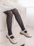 čarape za djevojčice, mrežaste čarape, čarape s uzorkom srca, elegancija za djevojčice, dječja moda, svečane čarape, kvalitetne čarape za djecu, crne čarape za djevojčice