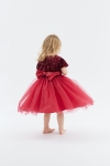 haljina Elisa, dječja moda, bordo haljina za djevojčice, svečana haljina, haljina s šljokicama, princeza haljina, odjeća za posebne prigode, dječje svečane haljine