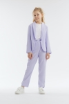 Dječji komplet, elegancija za djevojčice, Daria, lavanda, svečane prigode, udobnost i stil, dječja moda, prilagodljive hlače, svečani komplet, odjeća za djevojčice, praznična odjeća, modne svečanosti