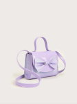 torbica za djevojčice, torbica lavanda, elegantna torbica, torbica s mašnom, modni dodaci za djecu, svečana torbica, torbica za posebne prigode