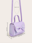 torbica za djevojčice, torbica lavanda, elegantna torbica, torbica s mašnom, modni dodaci za djecu, svečana torbica, torbica za posebne prigode