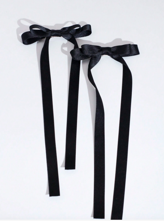 ukosnice za djevojčice, crne mašne, elegantne ukosnice, satenske ukosnice, ukosnice za kosu, dječja moda, dodaci za kosu, ukosnice za posebne prilike, dječje frizure