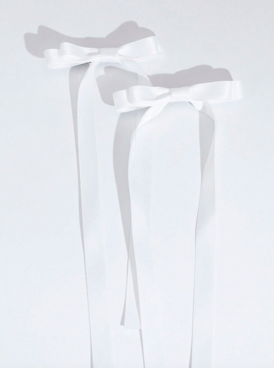 mašnice za kosu, kopče za djevojčice, bijele mašnice, elegantne kopče, satenske mašnice, dječji dodaci za kosu, svečane frizure