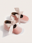baršunaste cipelice za bebe, elegantne cipelice za krštenje, cipelice sa mašnom, cipelice za bebe, poklon za bebe, udobne cipelice