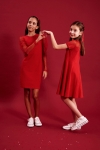 dječja haljina, crvena haljina za djevojčice, elegantna haljina za djecu, haljina za blagdane, odjeća za djevojčice, svečana dječja haljina, kvalitetna dječja odjeća