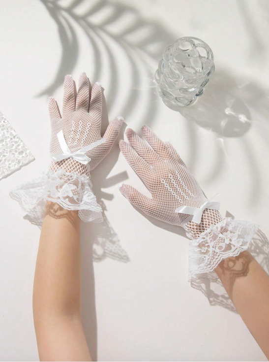 rukavice za djevojčice, bijele rukavice za pričest, elegantne rukavice za svečanosti, rukavice za prvu pričest, dječje rukavice za vjenčanja, svečani modni dodaci, elegantni dodaci za djevojčice