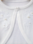 dječji bolero, bolero za djevojčice, elegantni bolero, bolero za pričest, dječja svečana odjeća, bolero s biserima, bolero s cvjetnim vezom, odjeća za krštenje