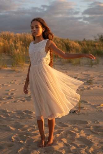 Haljina za djevojčice Liv bež