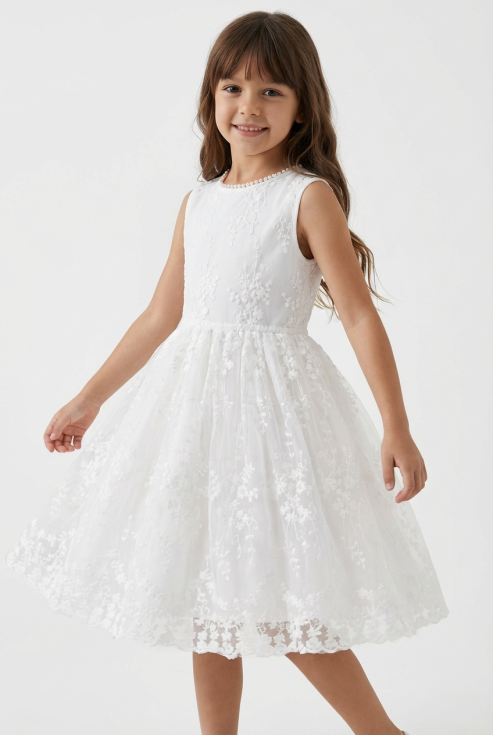 svečana haljina za djevojčice, haljina za prvu pričest, bijela haljina za djevojčice, haljina za djeveruše, dječja moda