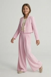 Elegantni djevojački komplet Emi u ružičastoj boji, detalj, svečana odjeća za djevojčice, ZOYA Fashion