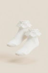 Bijele svečane čarape za djevojčice, detalj, svečana odjeća za djevojčice, ZOYA Fashion